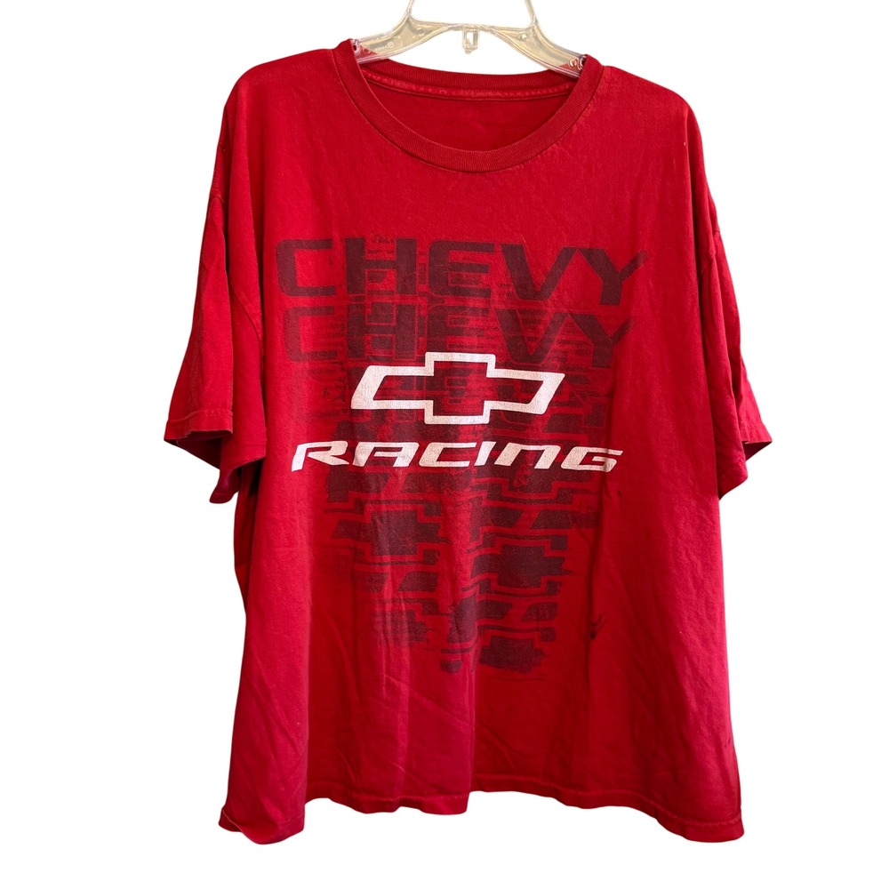 $3‎ BUNDLE ITEM Chevy Racing Graphic T-Shirt Short Sleeve Distressed Logo Mens L